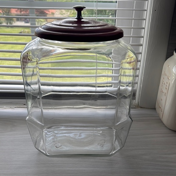 VTG Rare Original Lance 1950’s Clear Glass Counter Display Jar w/Red Metal Lid - Picture 5 of 16